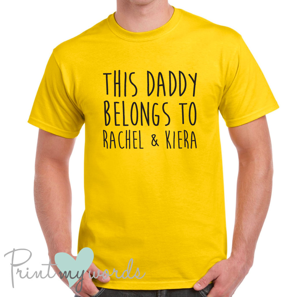 Men's Personalised This Daddy Belongs Father's Day T-Shirt