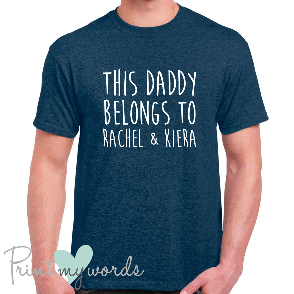 Men's Personalised This Daddy Belongs Father's Day T-Shirt