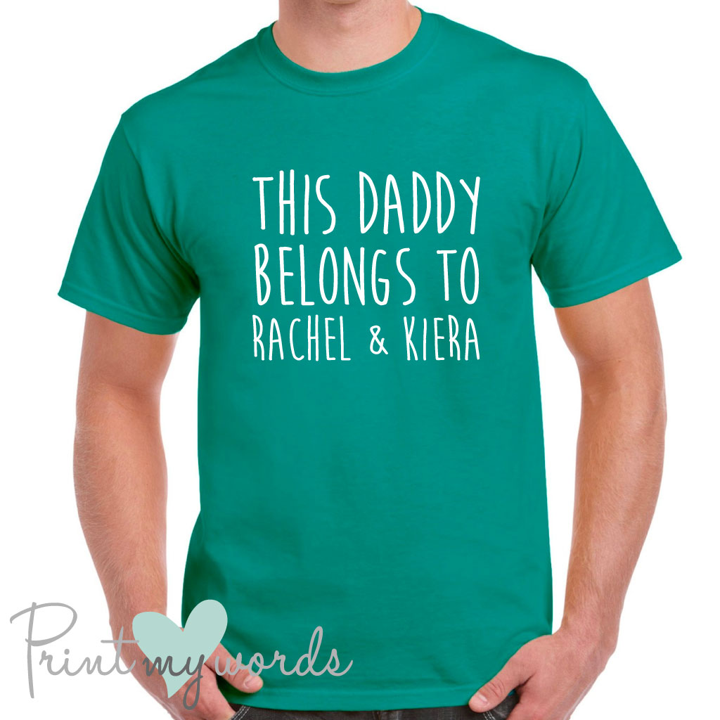 Men's Personalised This Daddy Belongs Father's Day T-Shirt