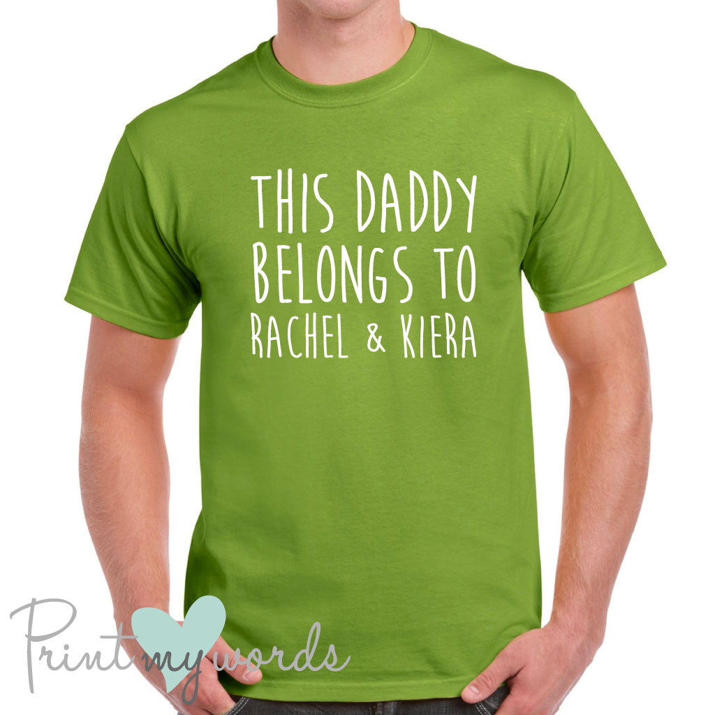 Men's Personalised This Daddy Belongs Father's Day T-Shirt
