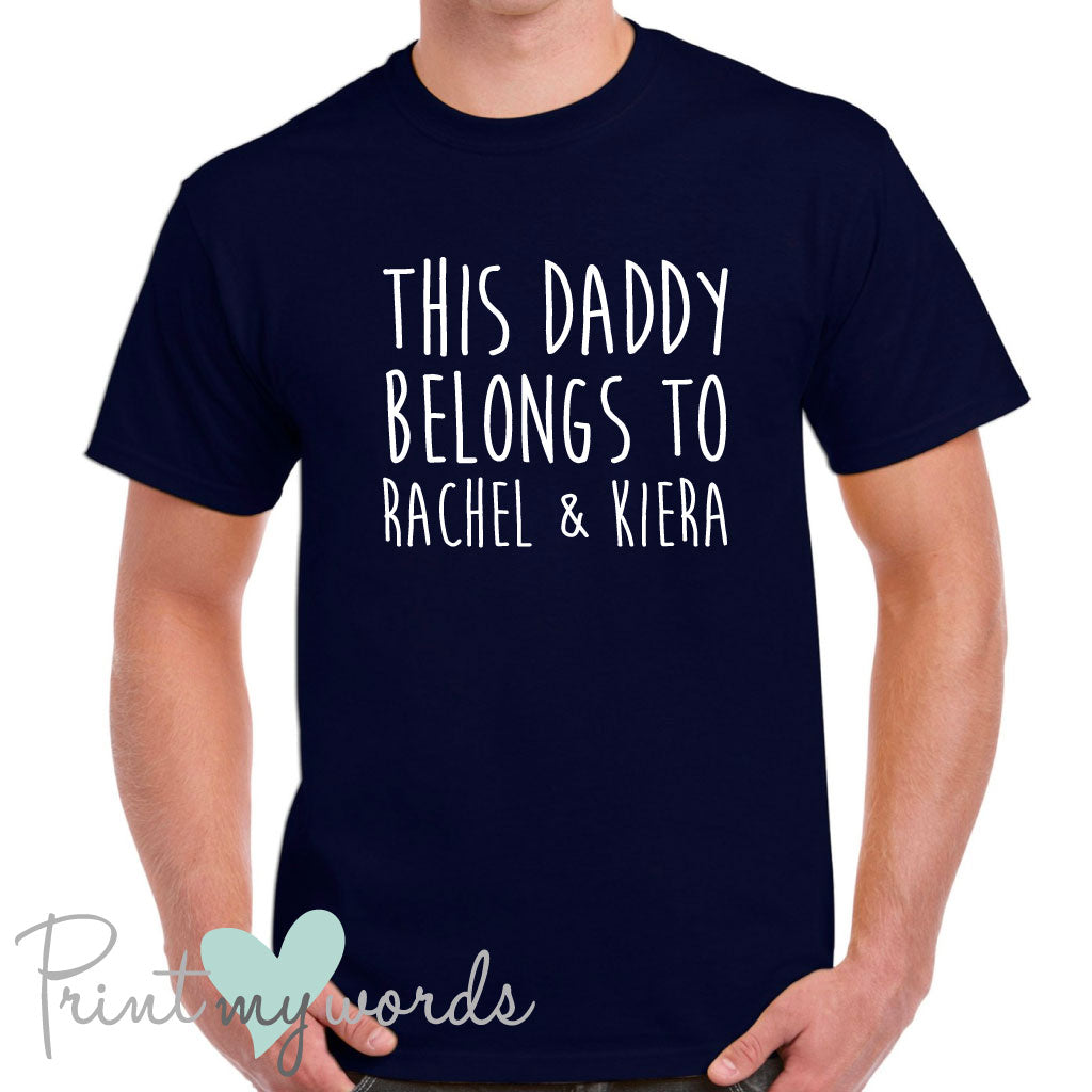 Men's Personalised This Daddy Belongs Father's Day T-Shirt