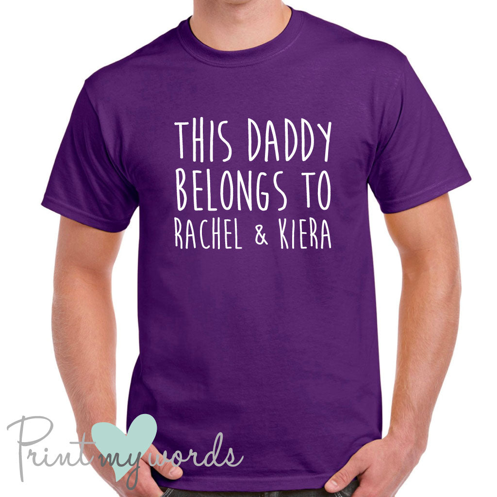 Men's Personalised This Daddy Belongs Father's Day T-Shirt