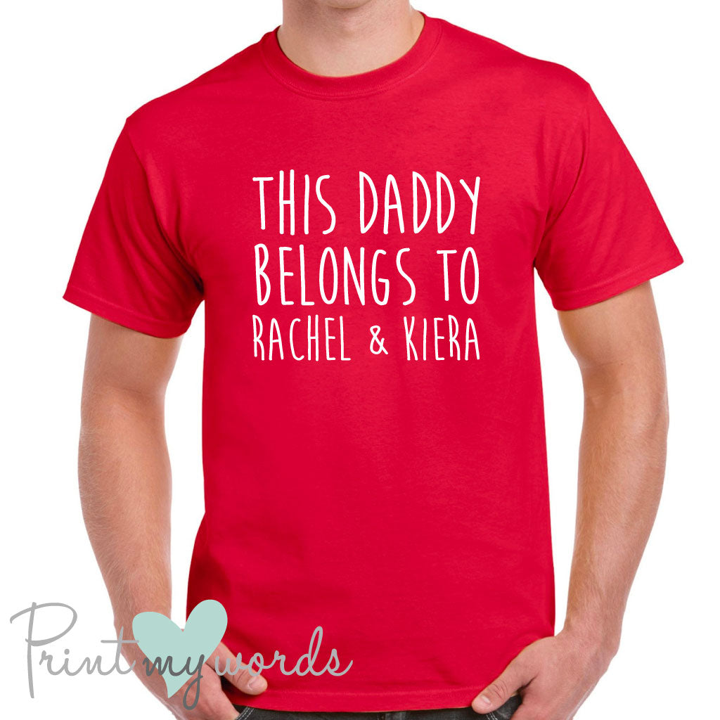 Men's Personalised This Daddy Belongs Father's Day T-Shirt