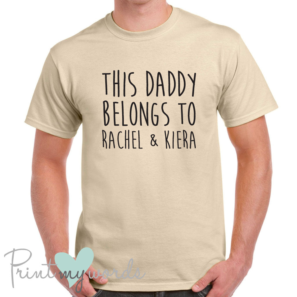 Men's Personalised This Daddy Belongs Father's Day T-Shirt