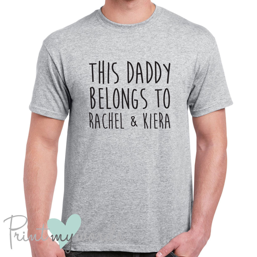 Men's Personalised This Daddy Belongs Father's Day T-Shirt