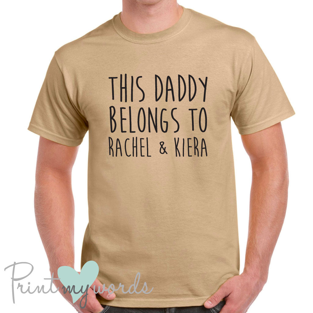 Men's Personalised This Daddy Belongs Father's Day T-Shirt