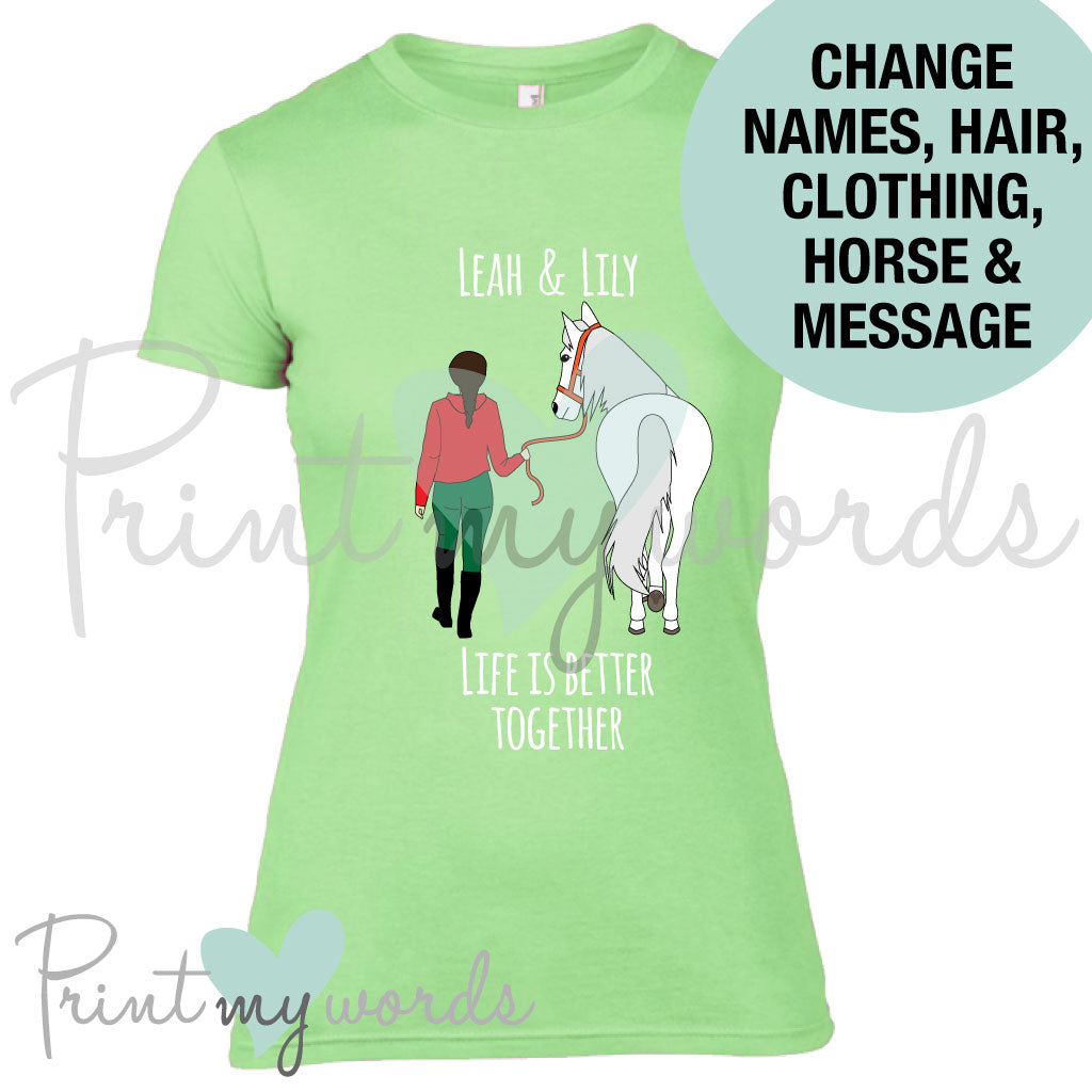 Fully Personalised Equestrian T-Shirt - Better Together