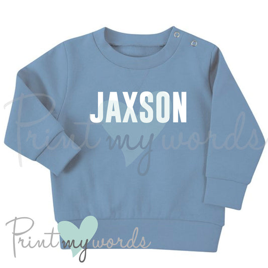 Personalised Toddler Baby Sweatshirt - Bold Font
