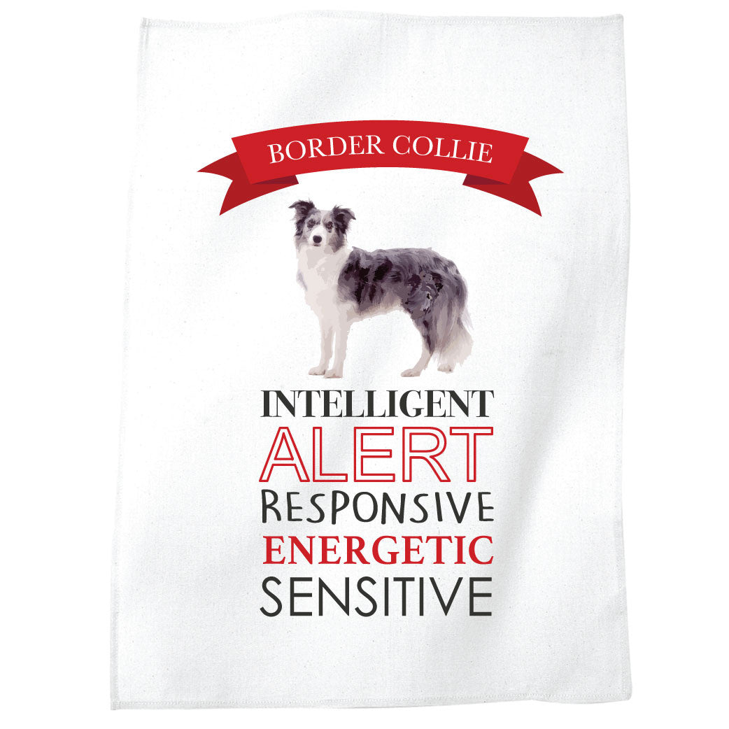 Border Collie Dog Tea Towel