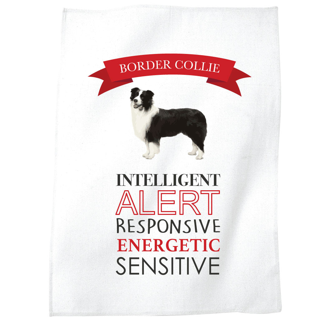 Border Collie Dog Tea Towel