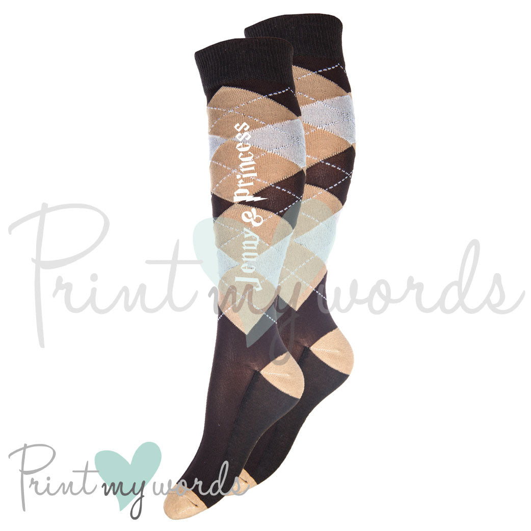 Personalised Equestrian Horse Riding Socks - Wizard Style