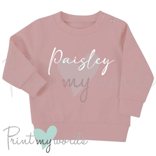 Personalised Toddler Baby Sweatshirt - Brushed Font