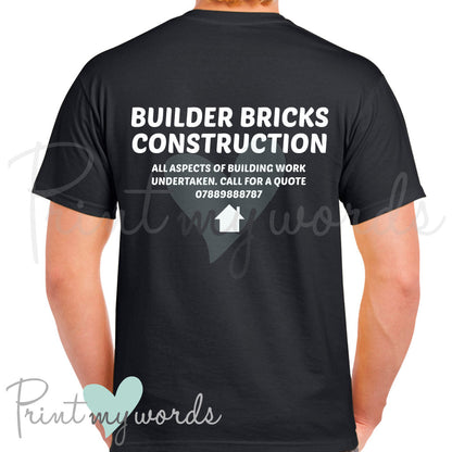 Personalised Workwear T-Shirt - Builder Template 1