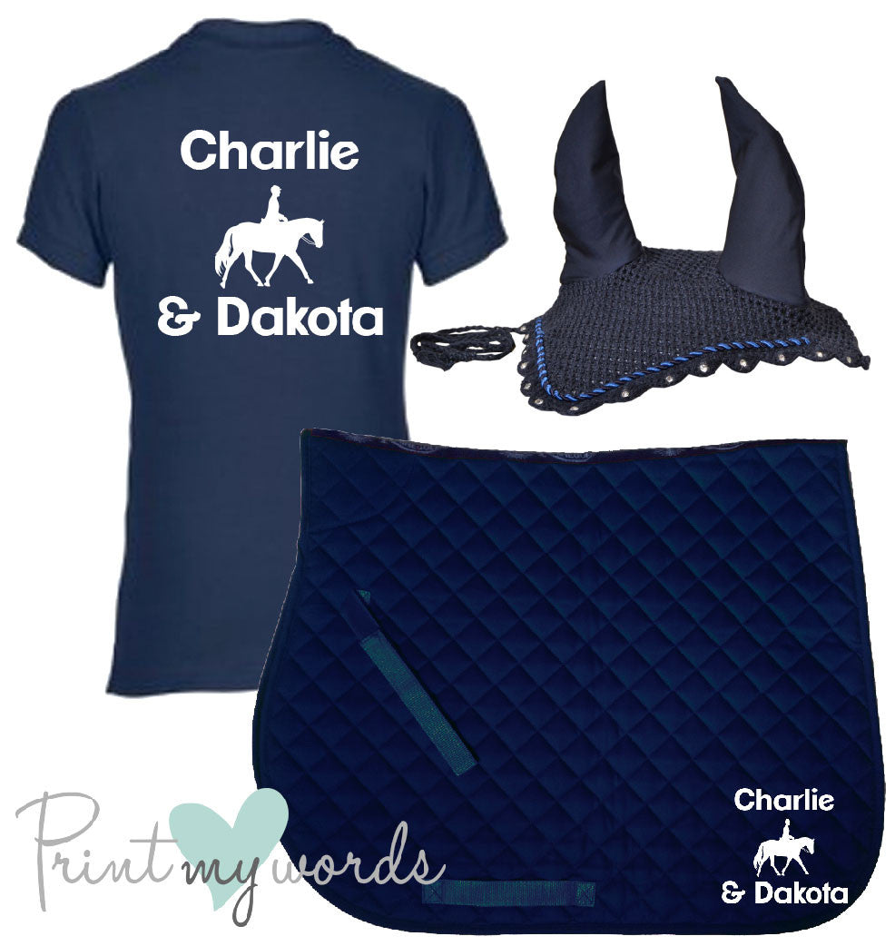 'Cora' Children's Personalised Matching Equestrian Set - Dressage Design