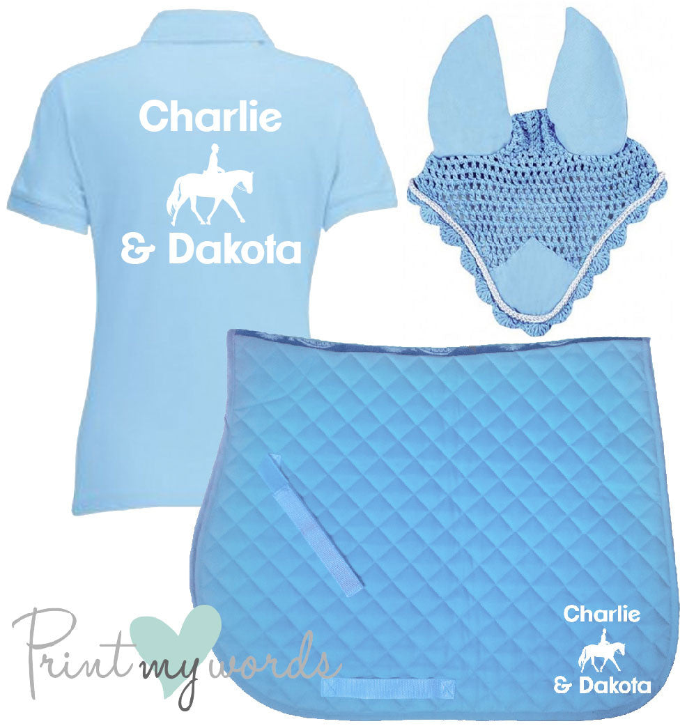 'Cora' Children's Personalised Matching Equestrian Set - Dressage Design