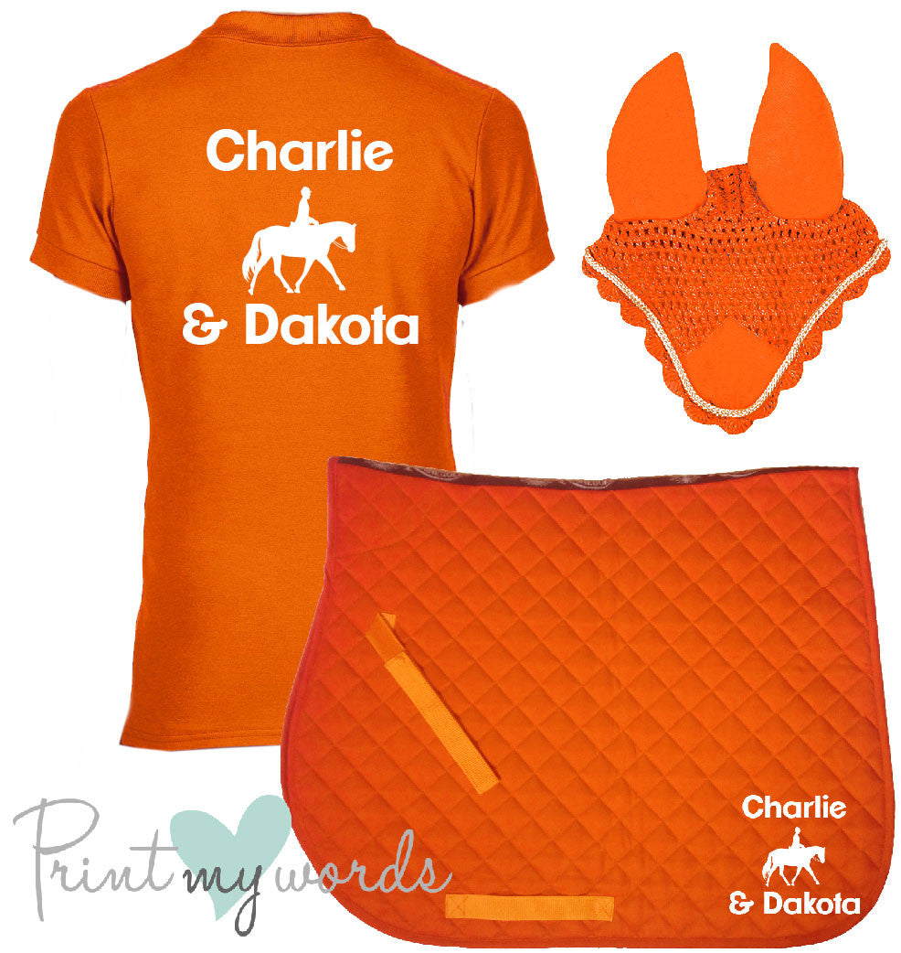 'Cora' Children's Personalised Matching Equestrian Set - Dressage Design