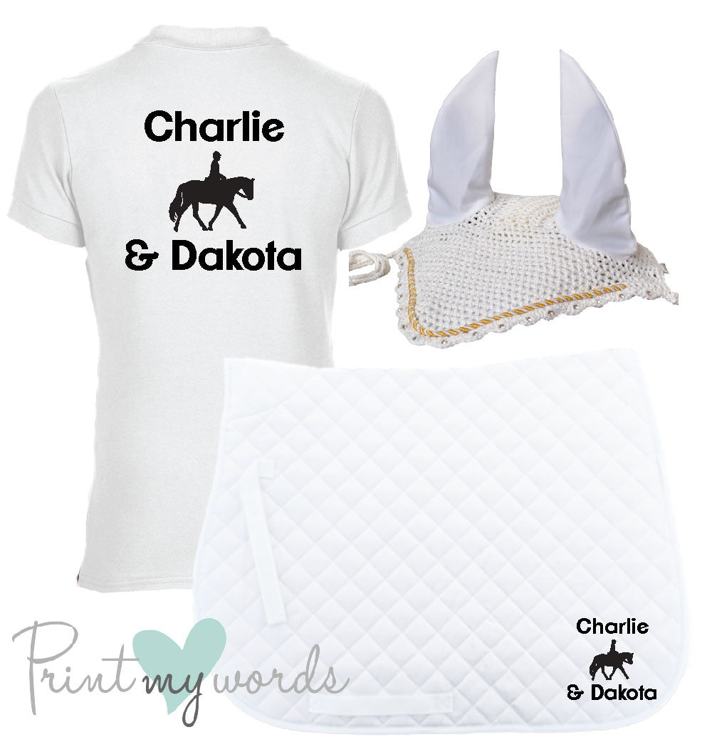 'Cora' Children's Personalised Matching Equestrian Set - Dressage Design