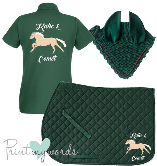 'Cora' Children's Personalised Matching Equestrian Set - Elegant Design