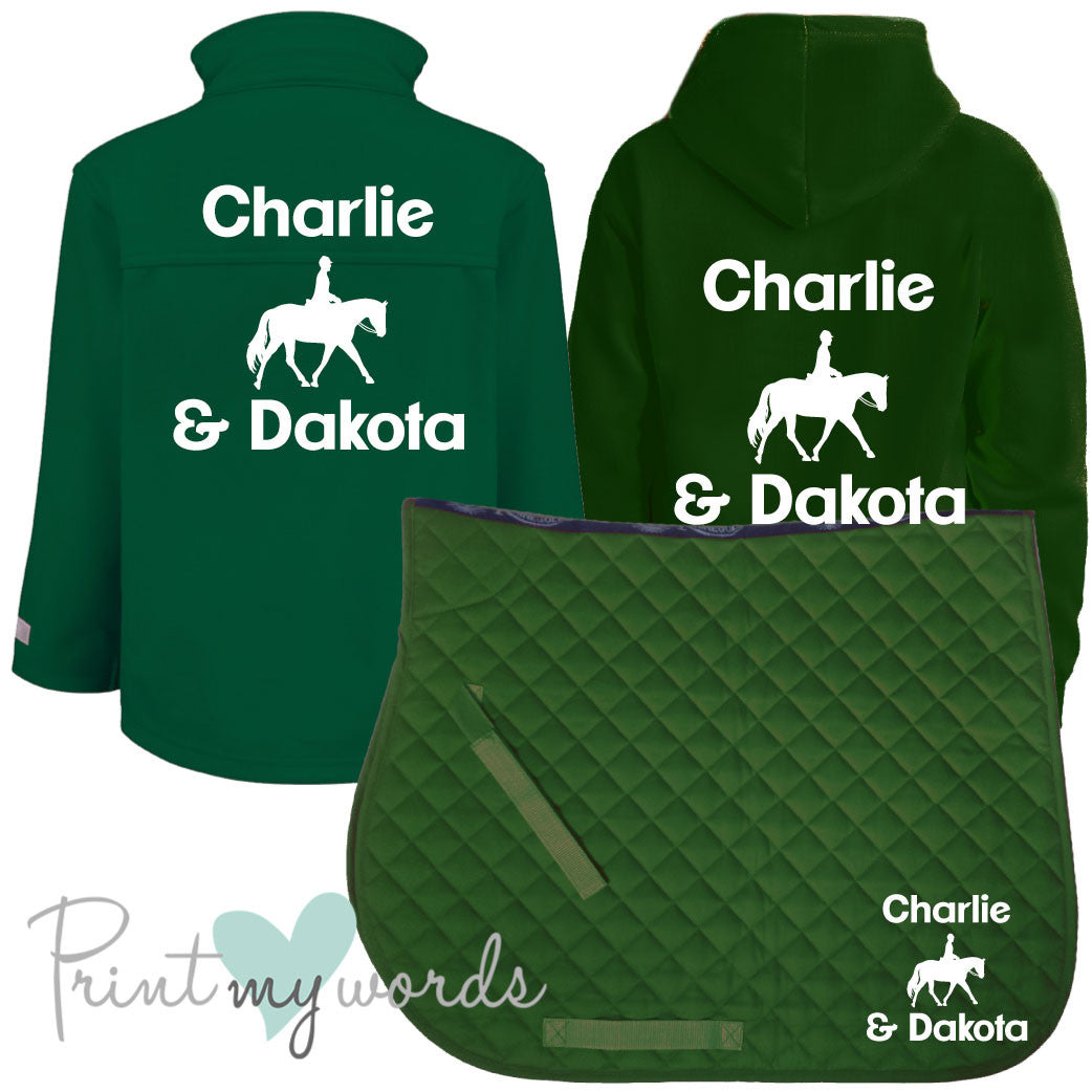 'Ginny' Children's Personalised Matching Equestrian Set - Dressage Design