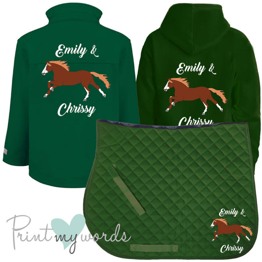 'Ginny' Children's Personalised Matching Equestrian Set - Elegant Design