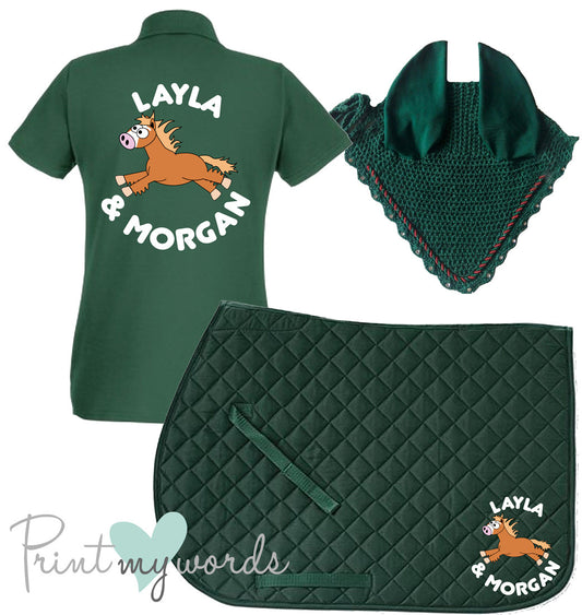 'Cora' Children's Personalised Matching Equestrian Set - Plodders Design