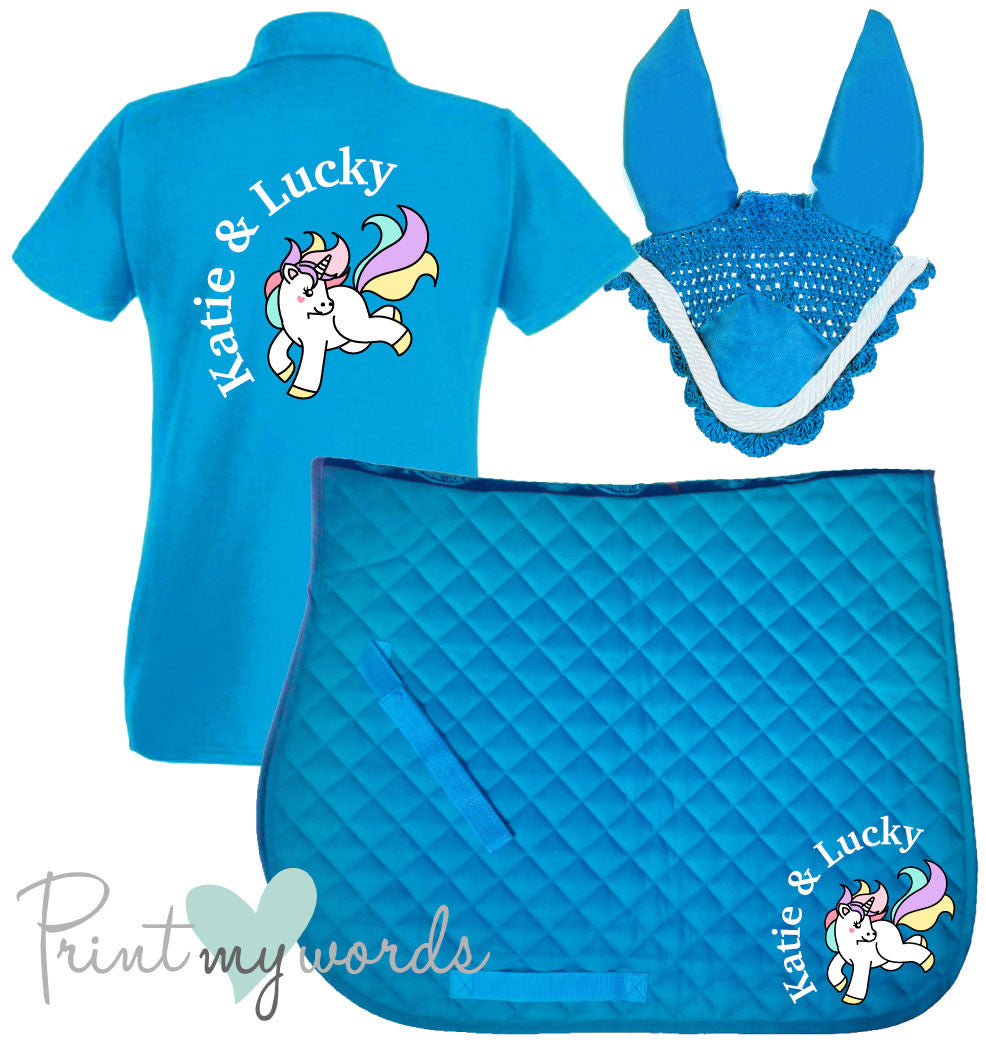 'Cora' Ladies Personalised Matching Equestrian Set - Unicorn Design