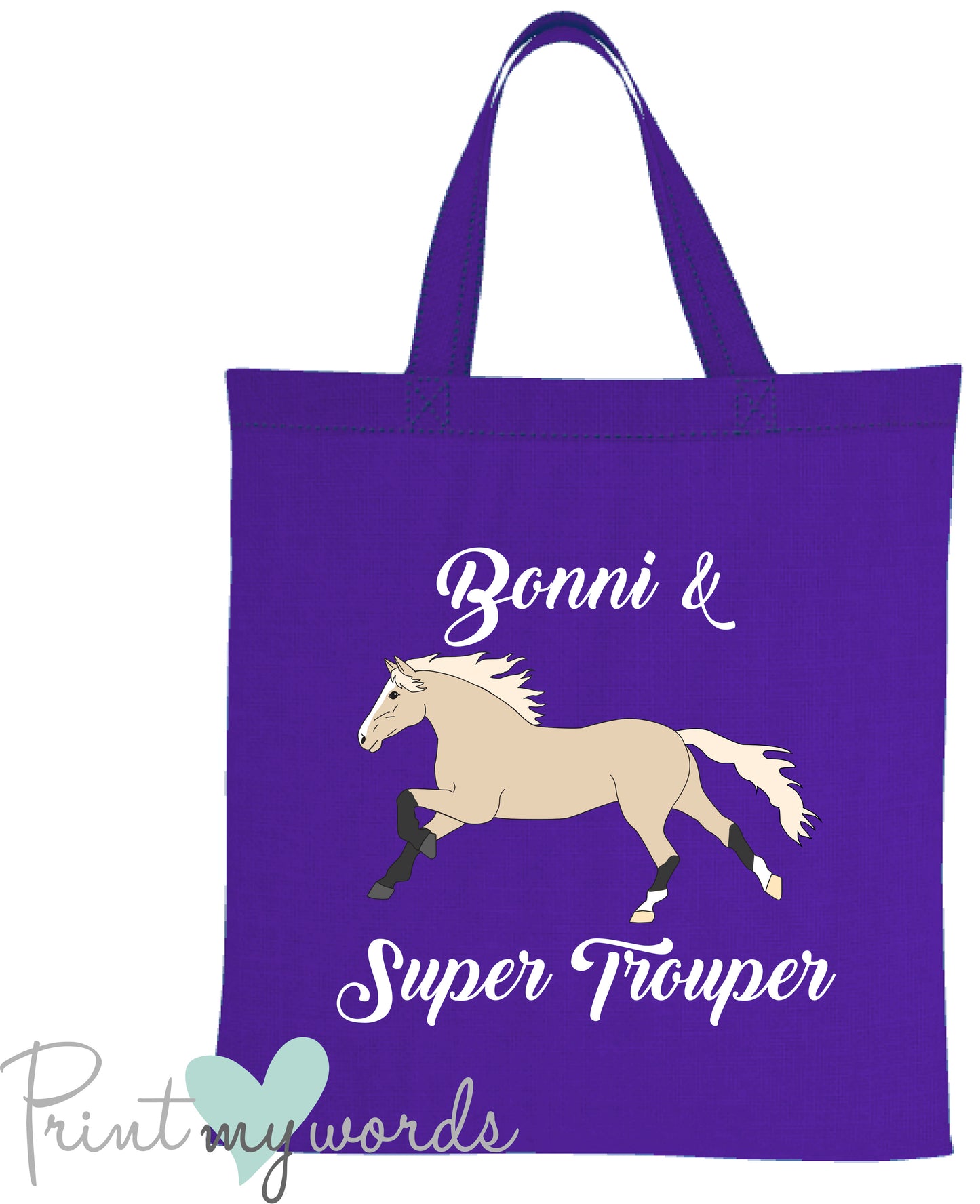 Personalised Elegant Equestrian Tote Bag