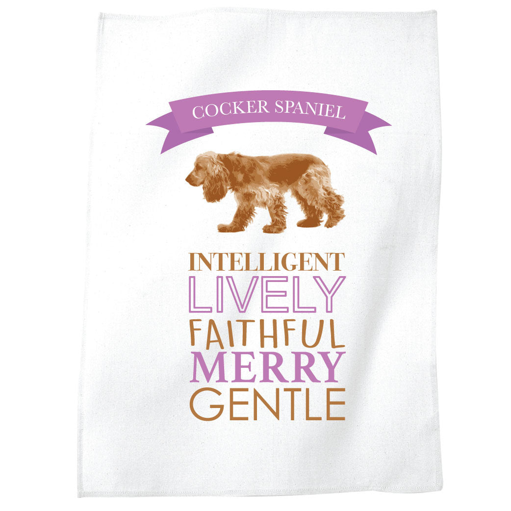 Cocker Spaniel Dog Tea Towel