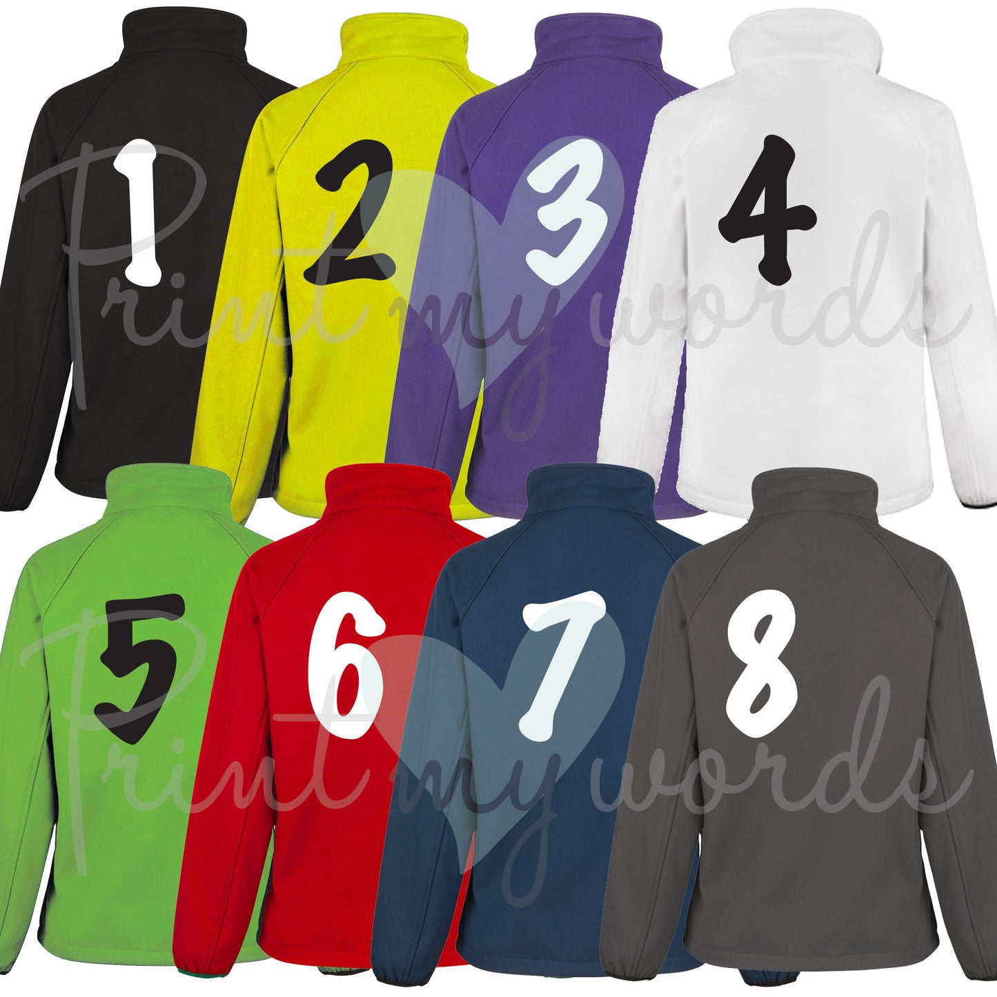 Personalised Softshell Dog Showing Jacket - Show Name & Silhouette