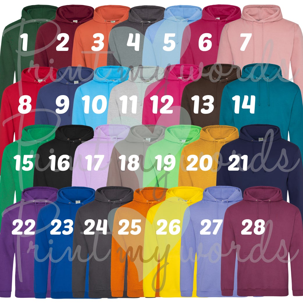 Personalised Roman Numerals Couple Hoodies x2 – Print My Words