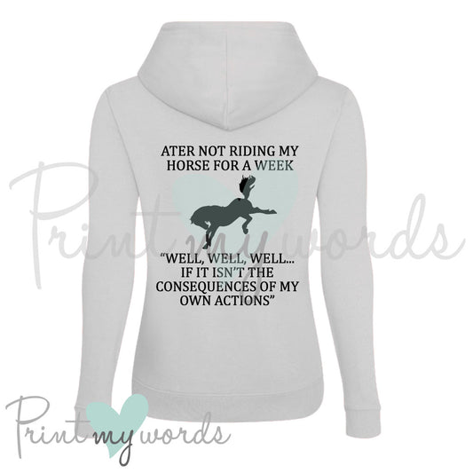 Consequences Funny Equestrian Hoodie