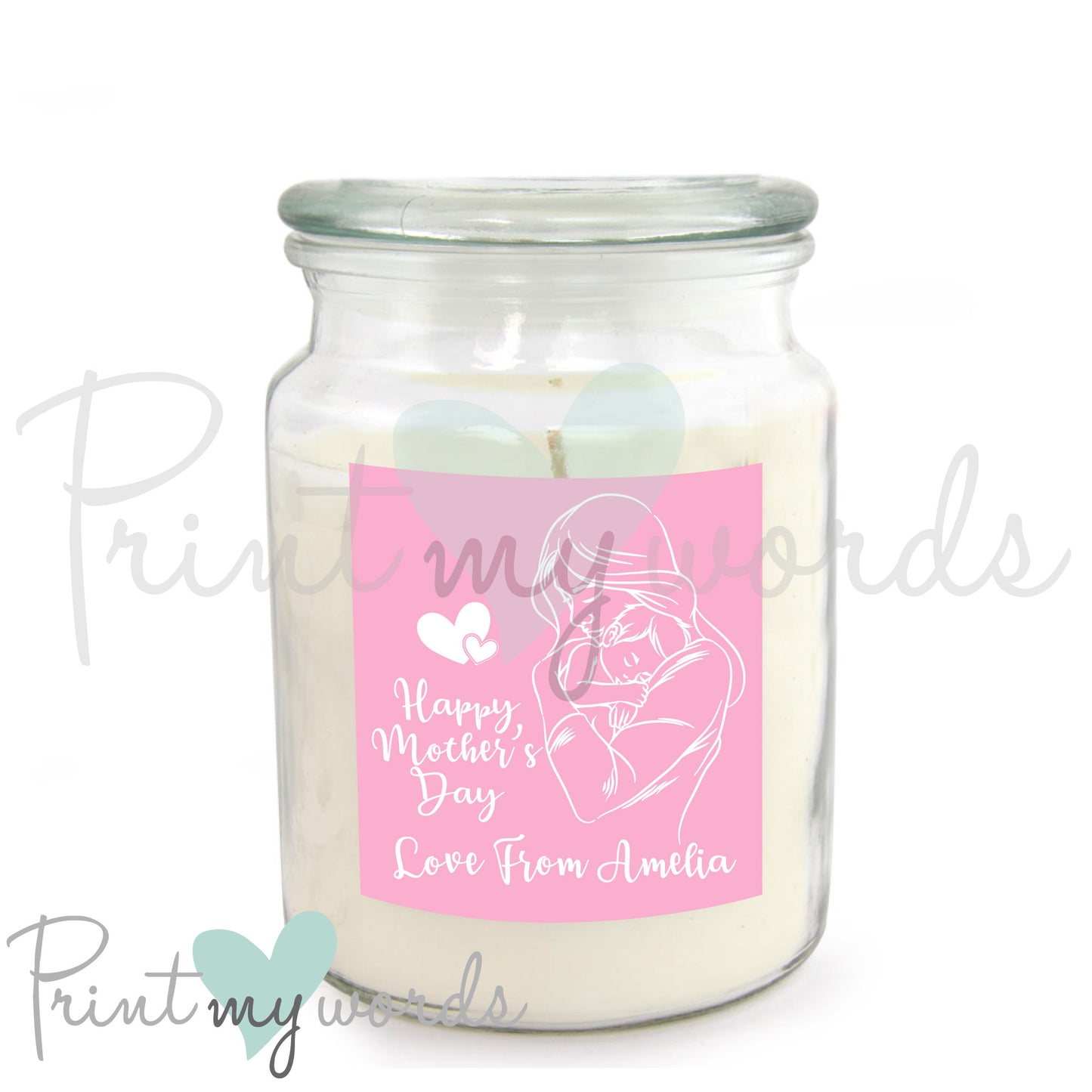 Personalised Mother's Day Scented Candle - Cuddle Design