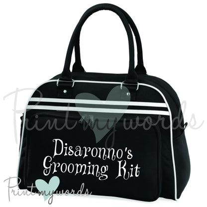 Personalised Equestrian Retro Bowling Bag - Curly Design