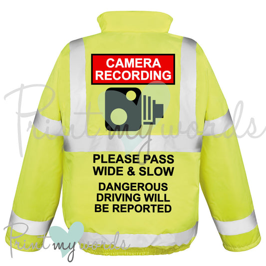 High Visibility Hi Vis Equestrian Reflective Waterproof Jacket Body Warmer DANGEROUS DRIVING