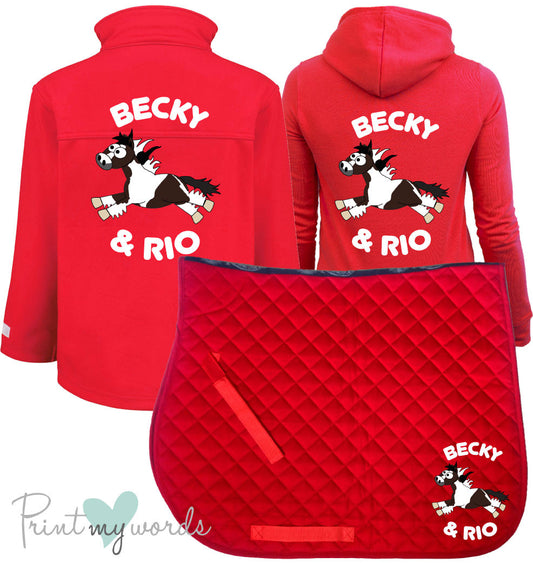 'Ginny' Children's Personalised Matching Equestrian Set - Plodders Design