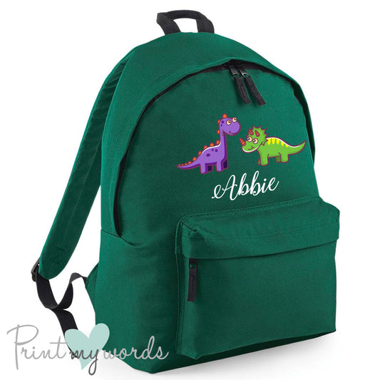 Children's Personalised Dinosaur School Rucksack Backpack