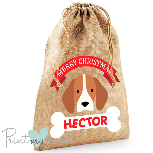 Personalised Dog Christmas Sack - Dog Face