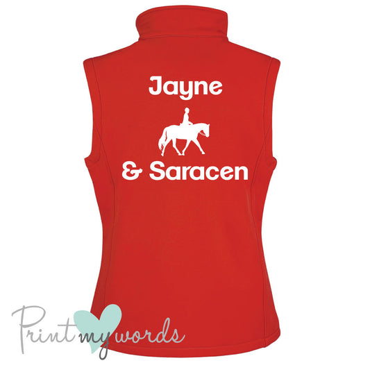 Personalised Dressage Soft Shell Gilet Body Warmer Jacket