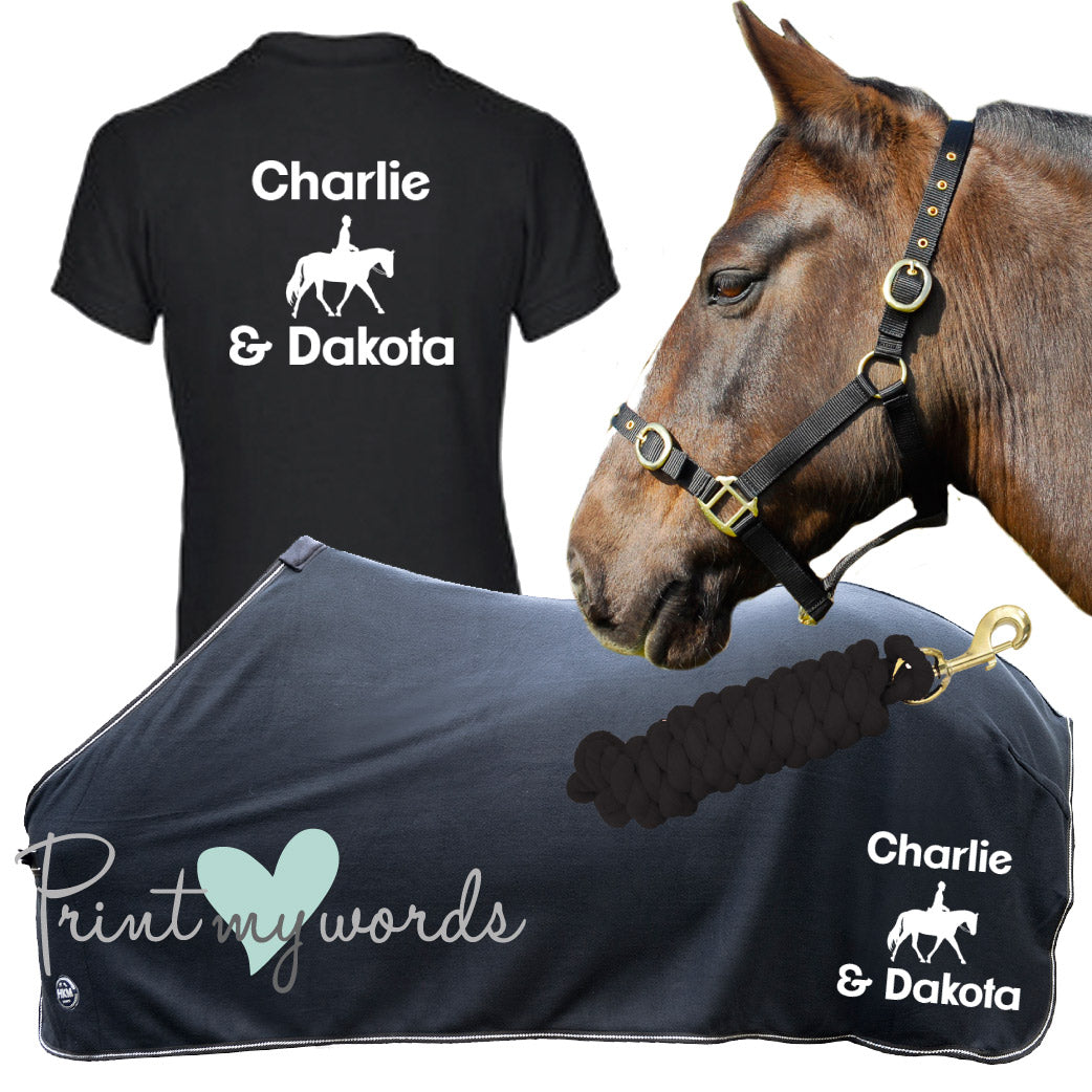 'Lola' Ladies Personalised Matching Equestrian Set - Dressage Design