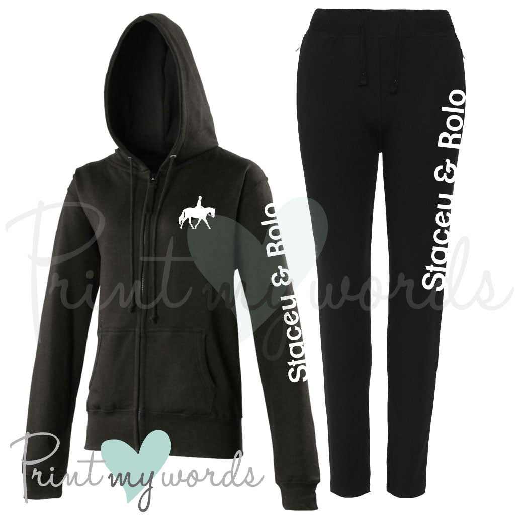 Ladies Personalised Equestrian Tracksuit - Dressage Design
