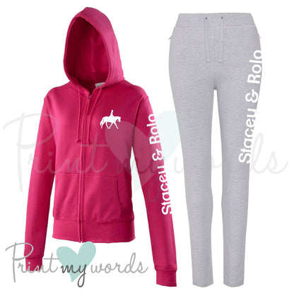 Ladies Personalised Equestrian Tracksuit - Dressage Design