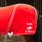 Personalised Equestrian Horse Pony Fleece Rug Cooler - Dressage Style