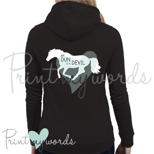 My Dun Is A Devil Funny Equestrian Hoodie