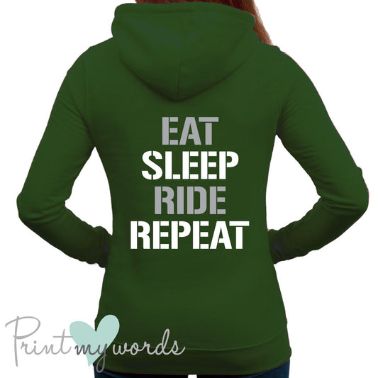 Eat, Sleep, Ride, Repeat Equestrian Hoodie