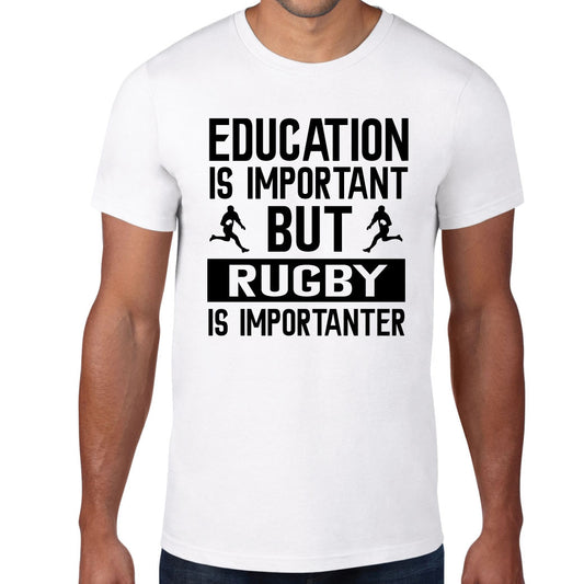 Men's Education is Important Rugby T-Shirt