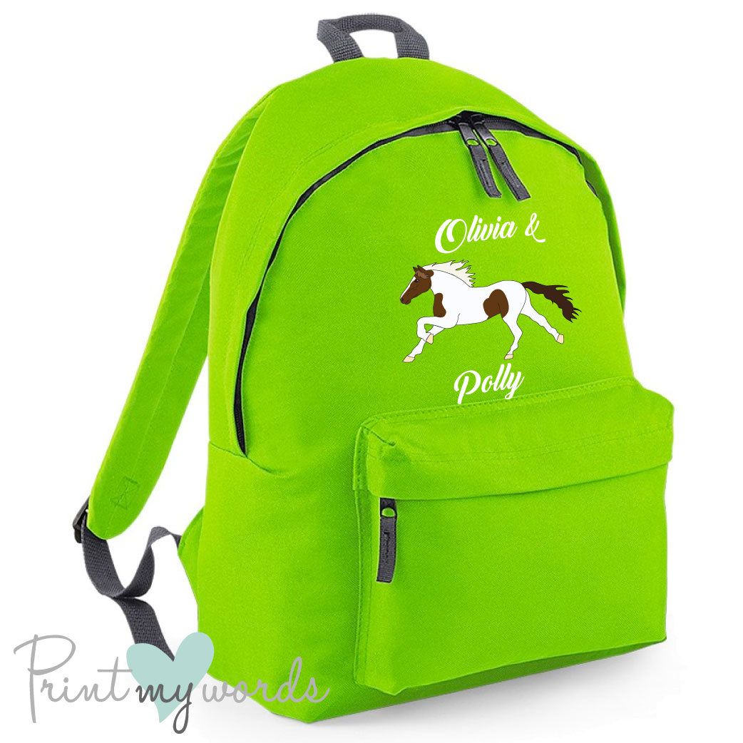 Children's Personalised Elegant Equestrian Rucksack Backpack