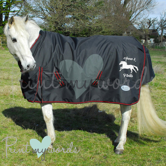 Personalised Heavyweight Turnout Rug - Elegant Design