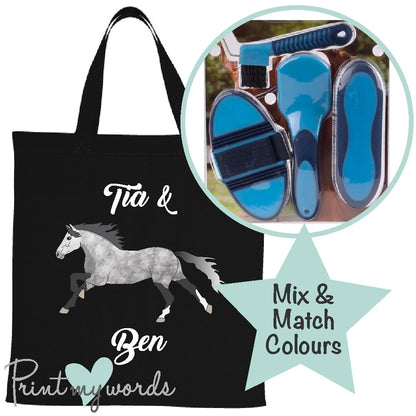 Personalised Soft Touch Grooming Kit with Elegant Style Tote Bag