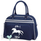 Personalised Equestrian Retro Bowling Bag - Elegant Design