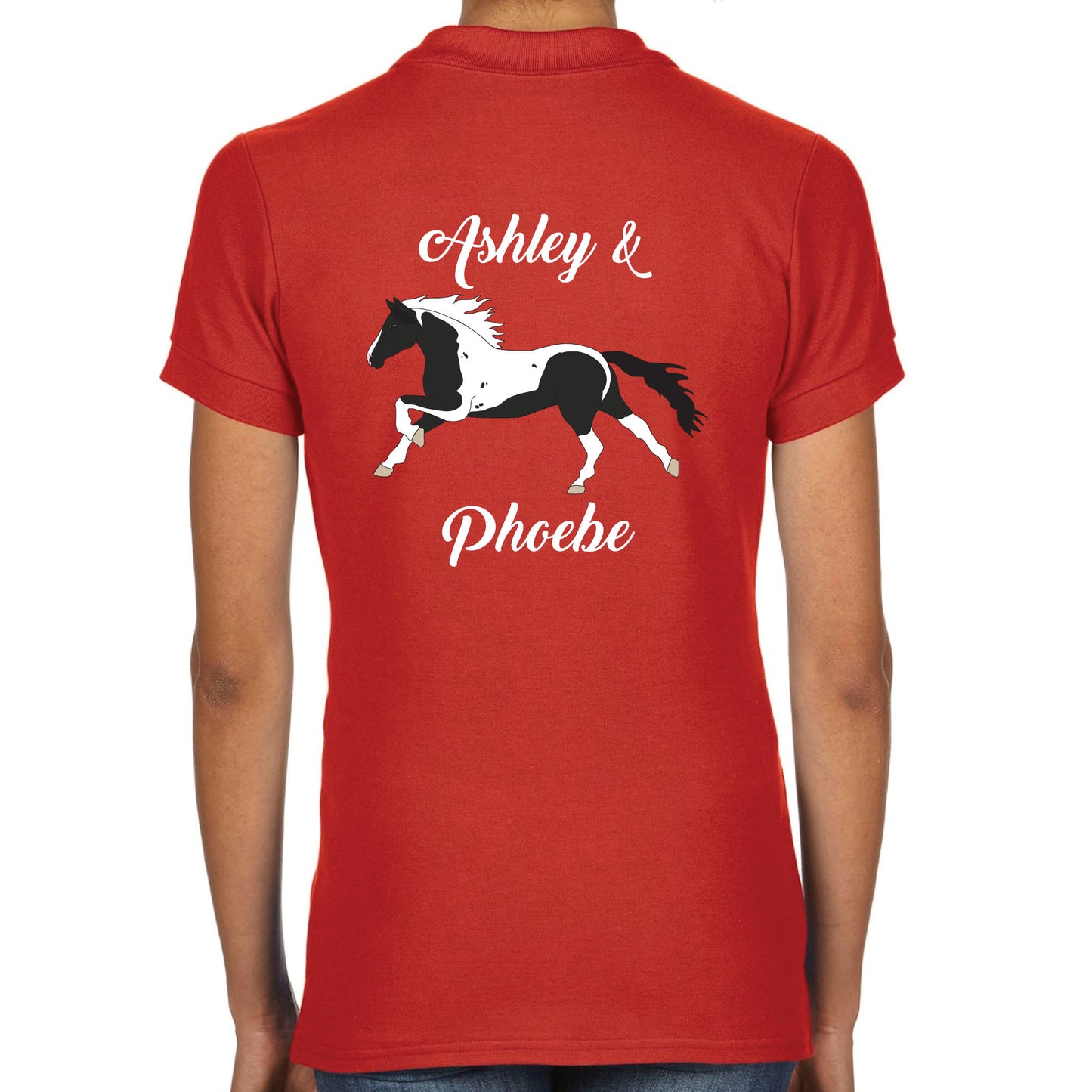 Elegant Fully Personalised Equestrian Polo Shirt